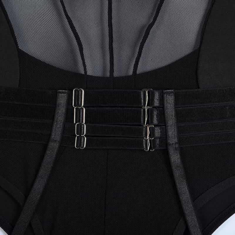 Mesh Halter Neck G-string Bodysuit