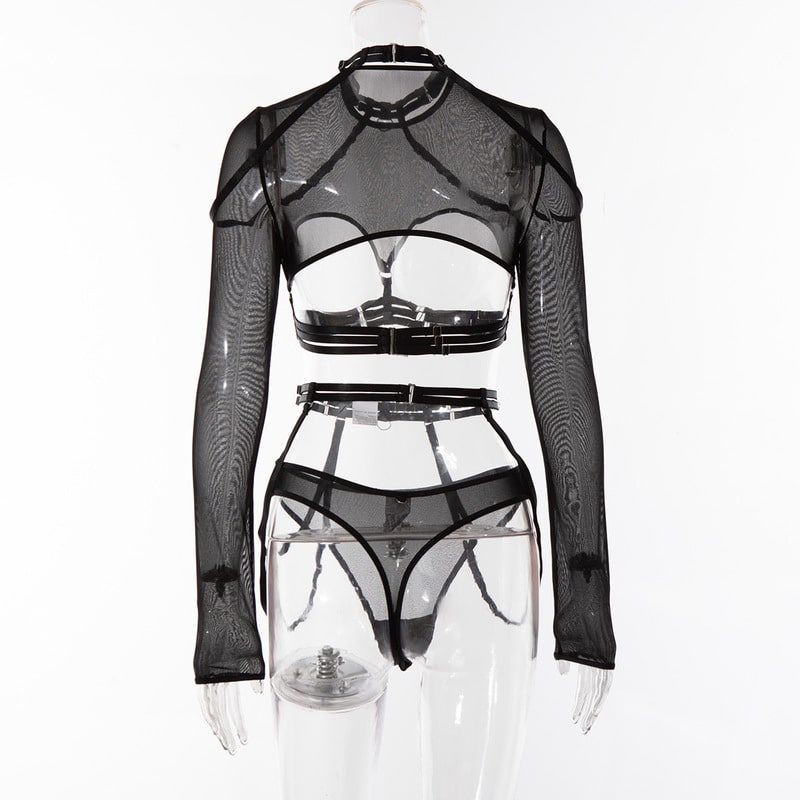 Mesh See-through Sexy Lingerie Set