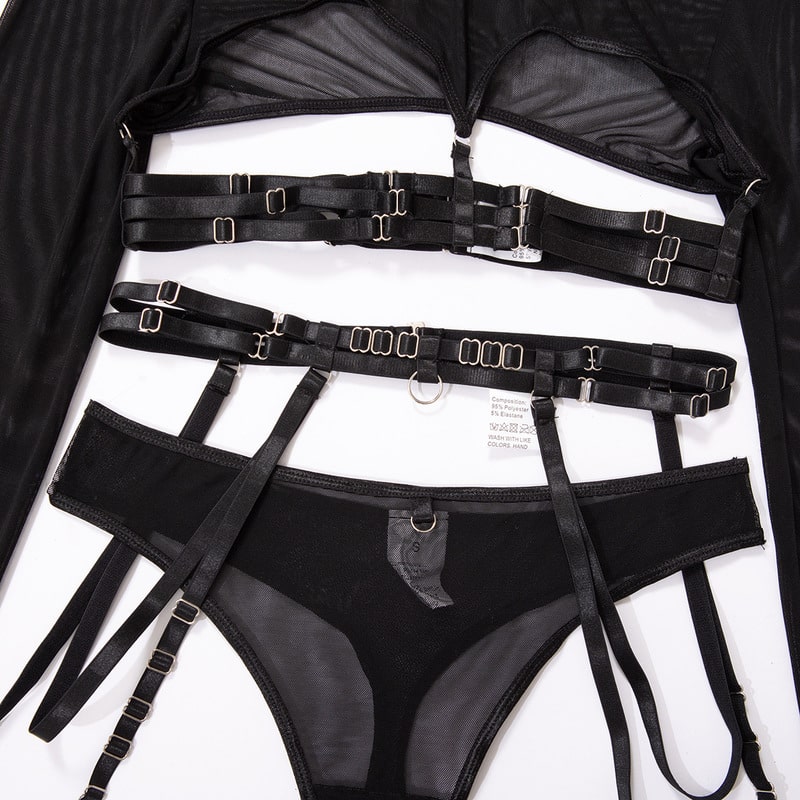 Mesh See-through Sexy Lingerie Set