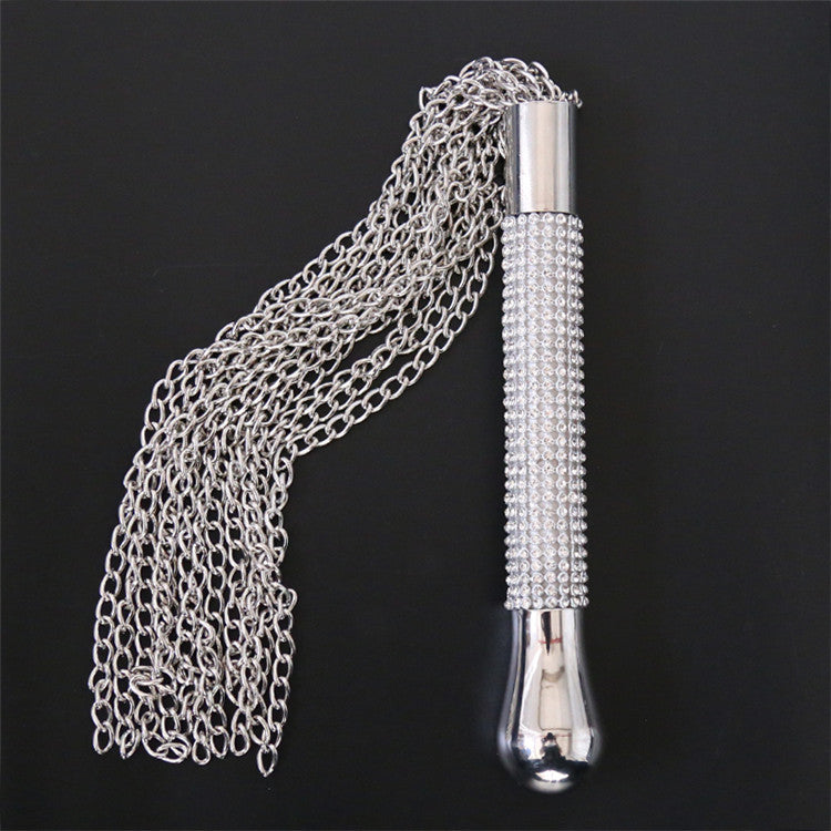 Metal Floggers with Rhinestone Handle