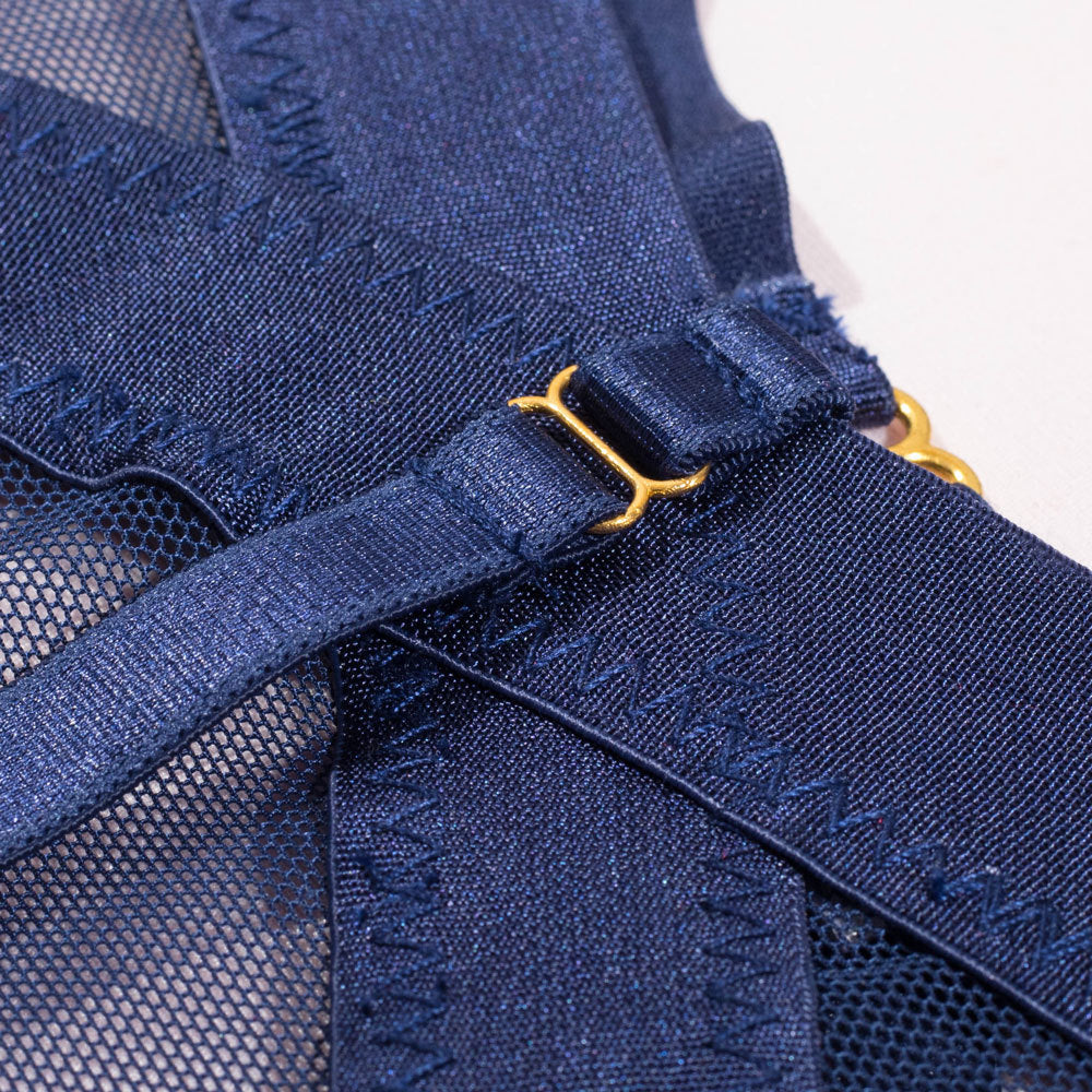Nautical Charm Push-Up Bra and Panties Set