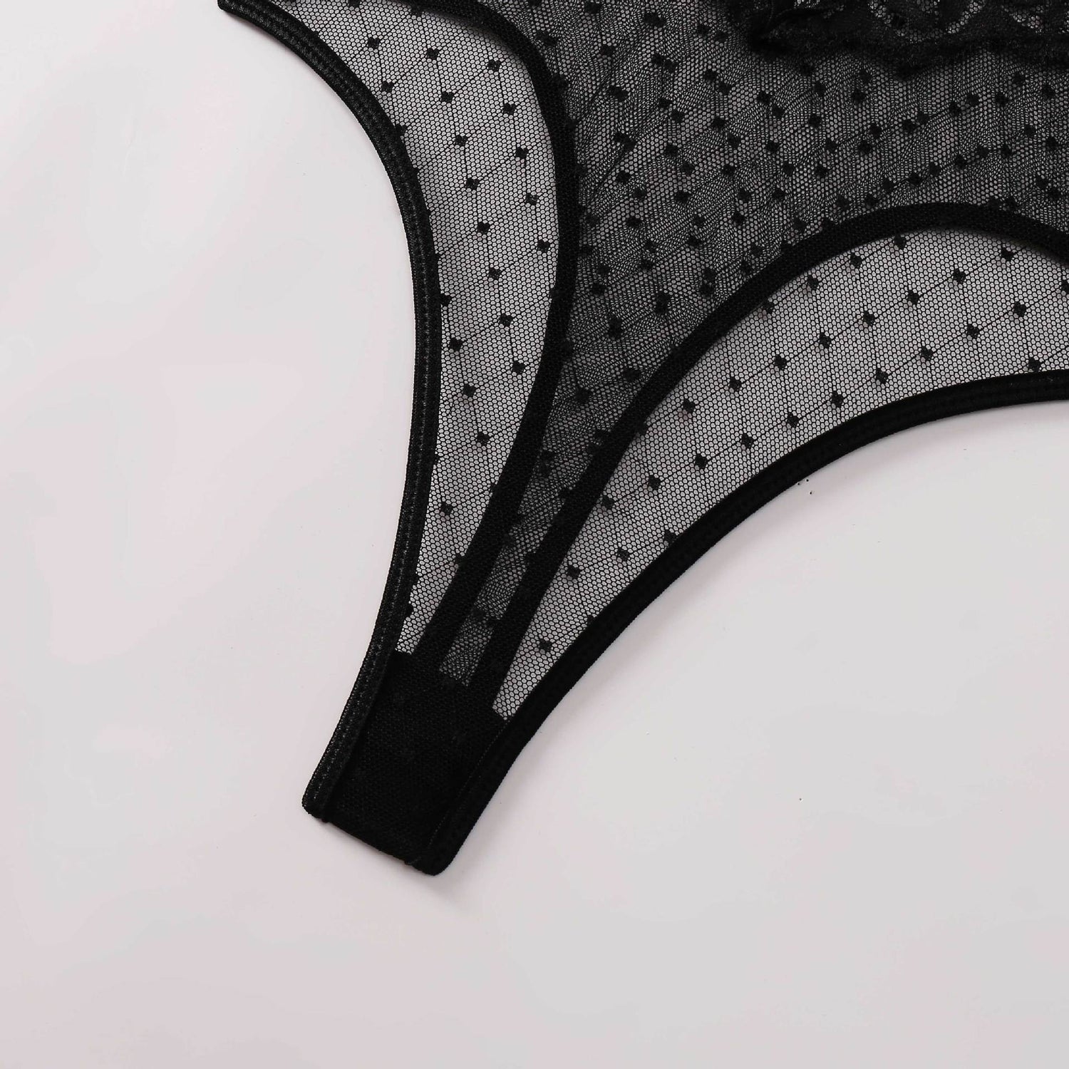 Noir Lace Elegance Deep Plunge Bodysuit