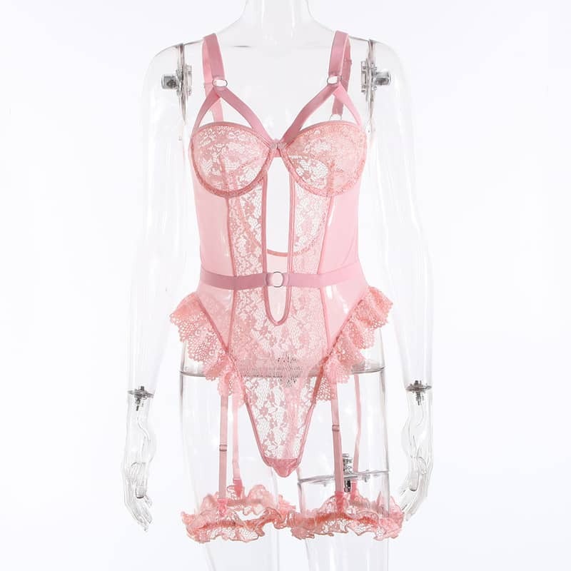 Cute Sexy Lace Teddy Lingerie Set