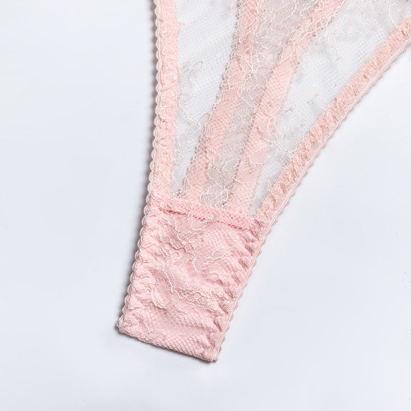 Enchanting Lace Bra & Panty Set with Garter
