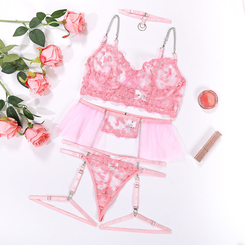 Lace Embroidery Sexy Lingerie Set