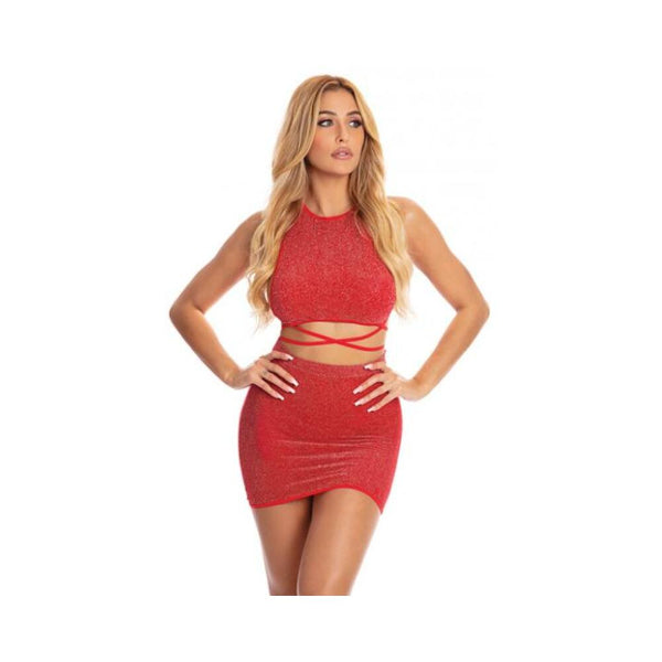 Pink Lipstick Midnight Sun Skirt Set