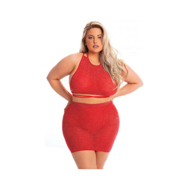 Pink Lipstick Midnight Sun Skirt Set