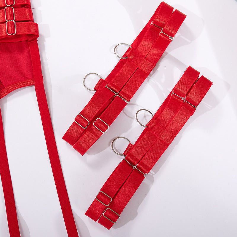 Adjustable Transparent Thongs Bodysuit