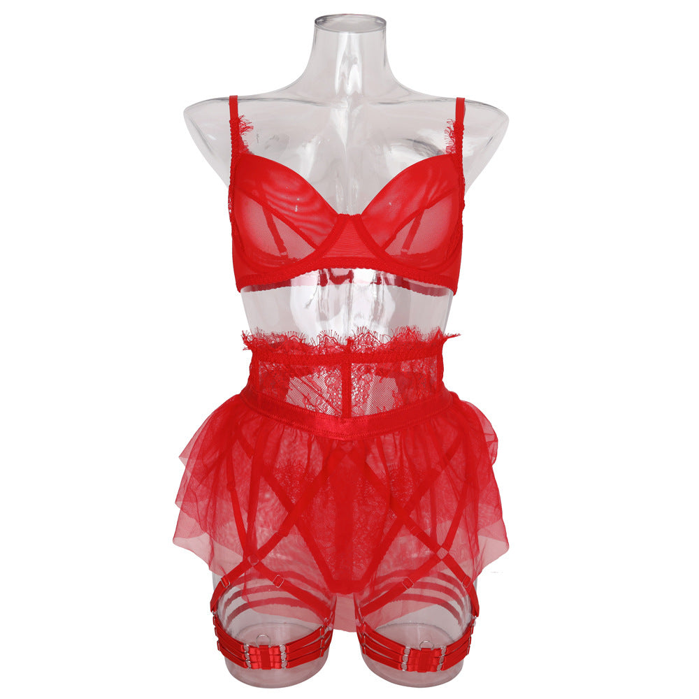 Delicate Shadow Sheer Bra and Panty Set