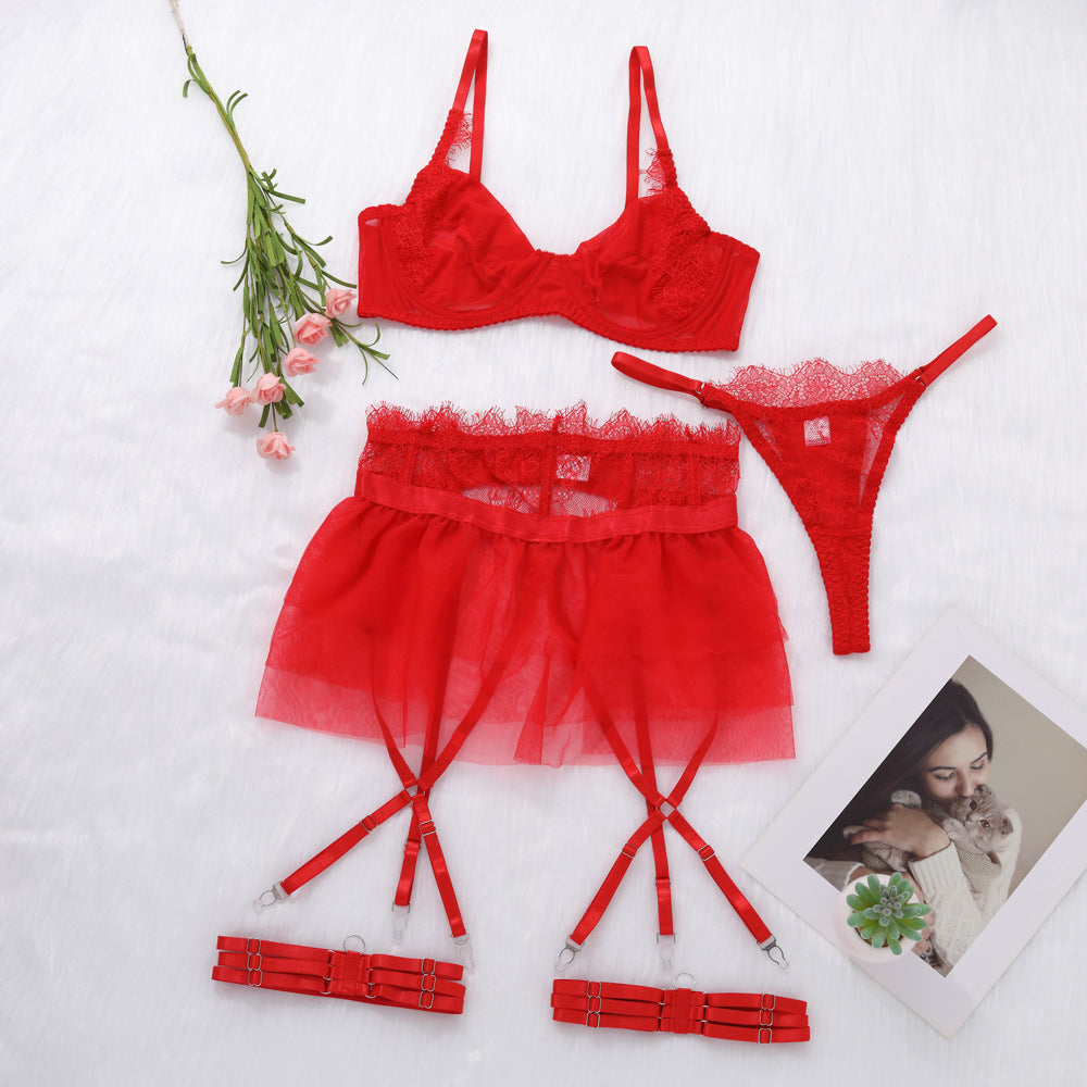 Delicate Shadow Sheer Bra and Panty Set