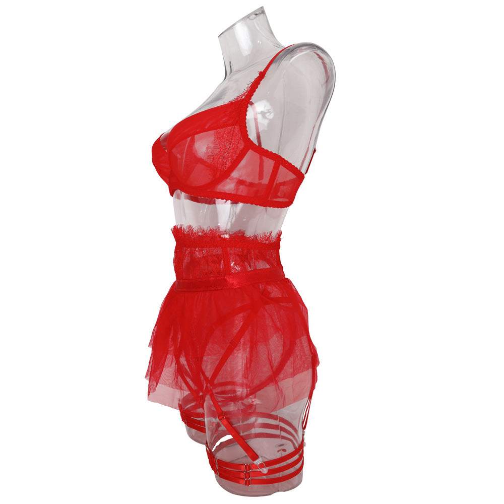 Delicate Shadow Sheer Bra and Panty Set