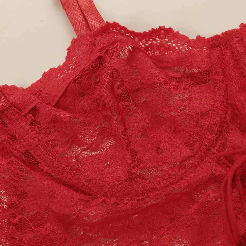 Floral Lace Bustier Bodysuit