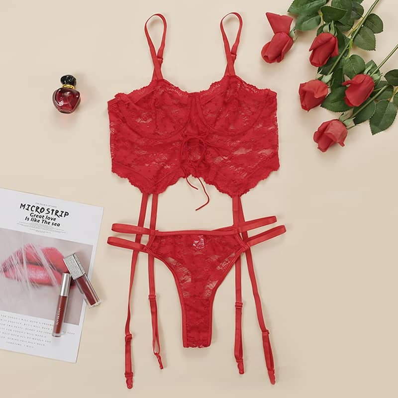Floral Lace Bustier Bodysuit