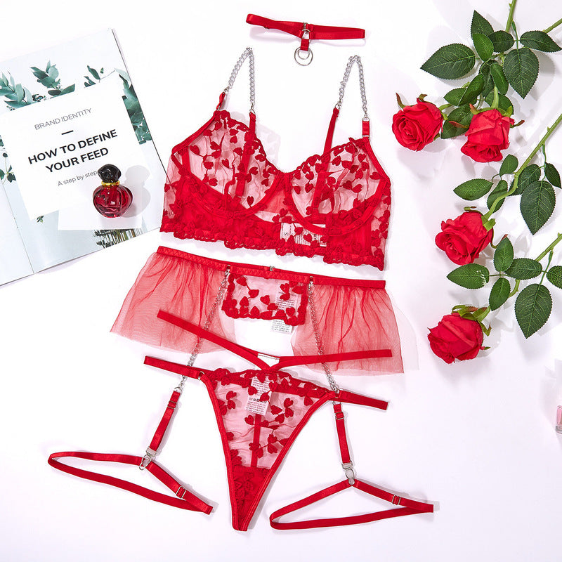 Lace Embroidery Sexy Lingerie Set