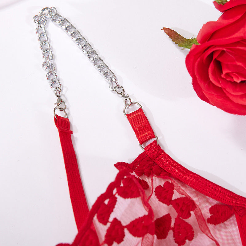 Lace Embroidery Sexy Lingerie Set