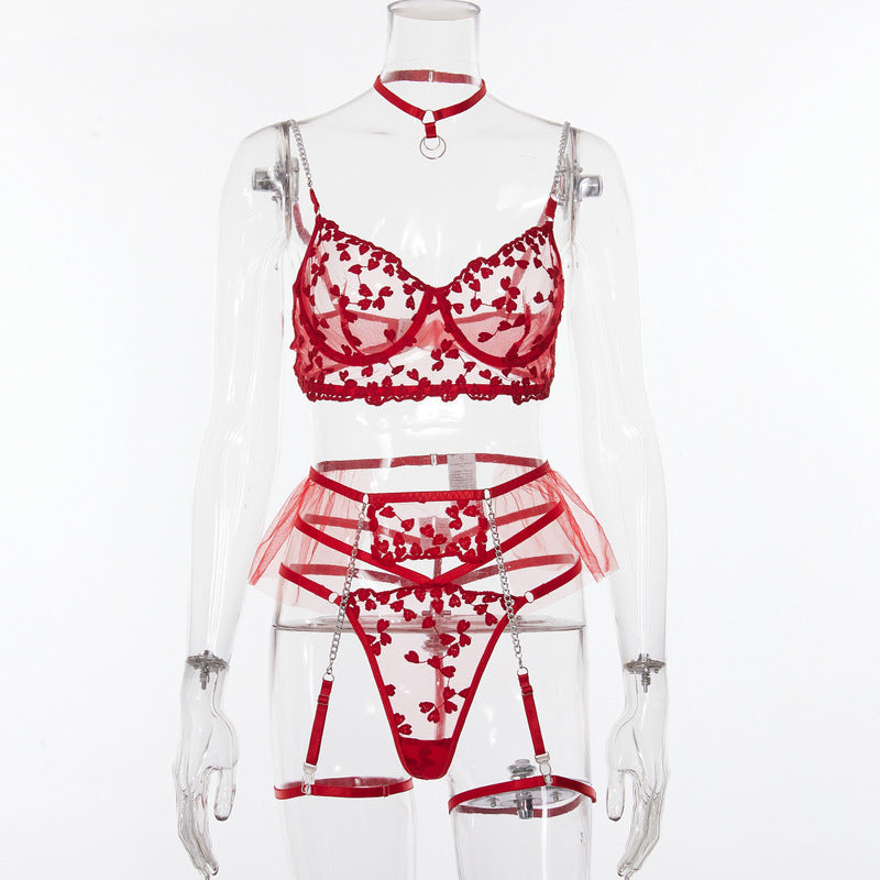 Lace Embroidery Sexy Lingerie Set