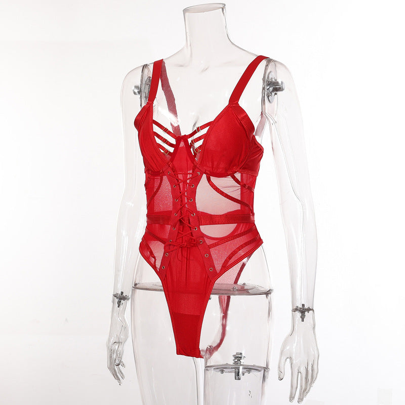 Mesh Perspective Strapy Bodysuit