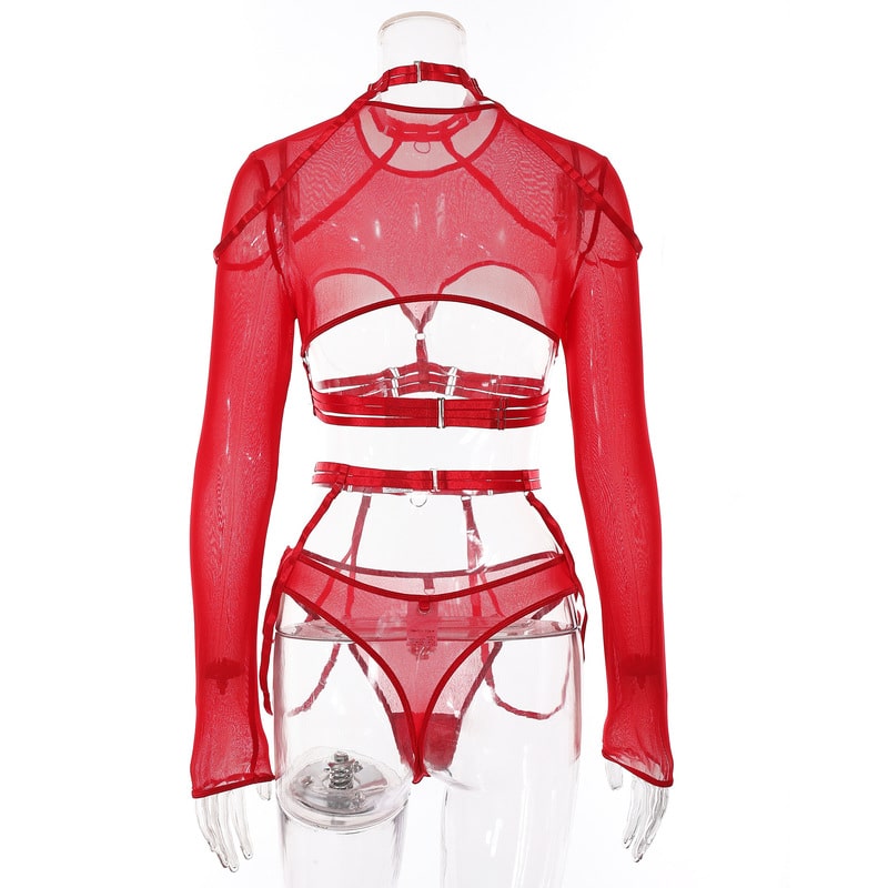 Mesh See-through Sexy Lingerie Set
