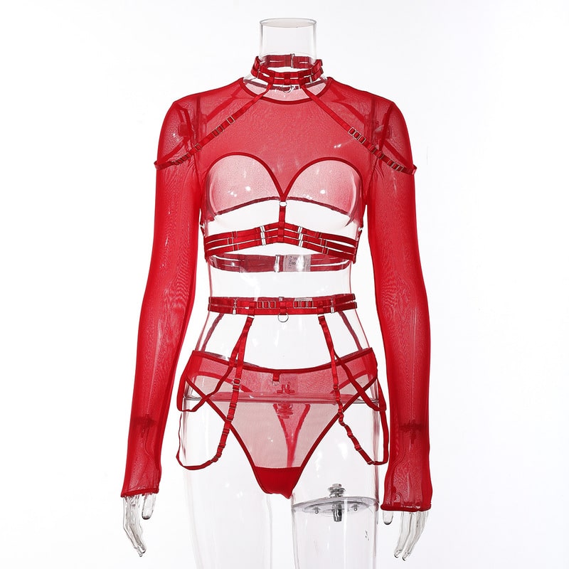Mesh See-through Sexy Lingerie Set