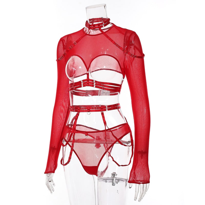 Mesh See-through Sexy Lingerie Set