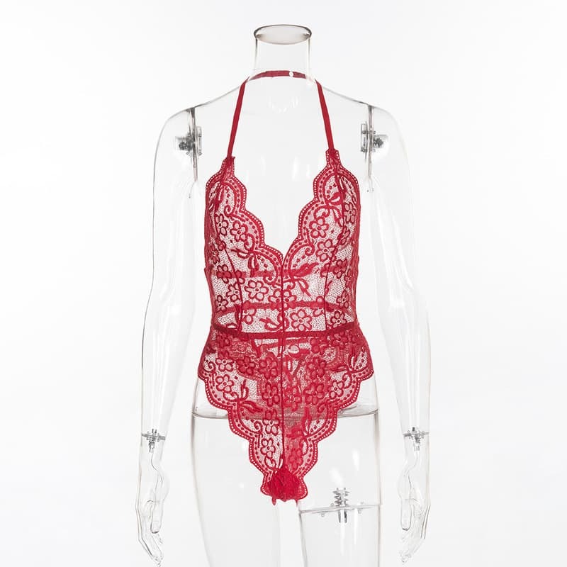 Multicolor Lace Floral Sheer Sexy Teddies