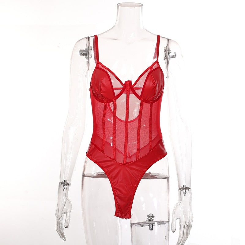 Perspective One-Piece Sheer Bodysuit