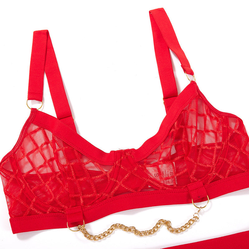 See Through Chain Sexy Lingerie Set