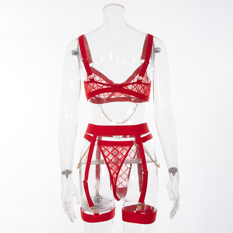 See Through Chain Sexy Lingerie Set