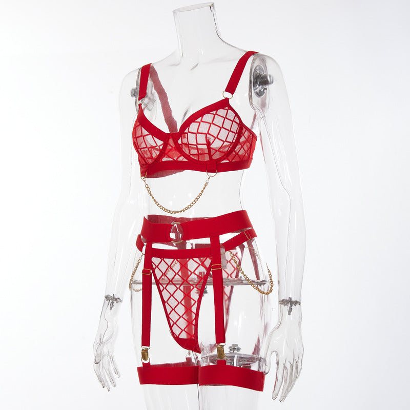 See Through Chain Sexy Lingerie Set