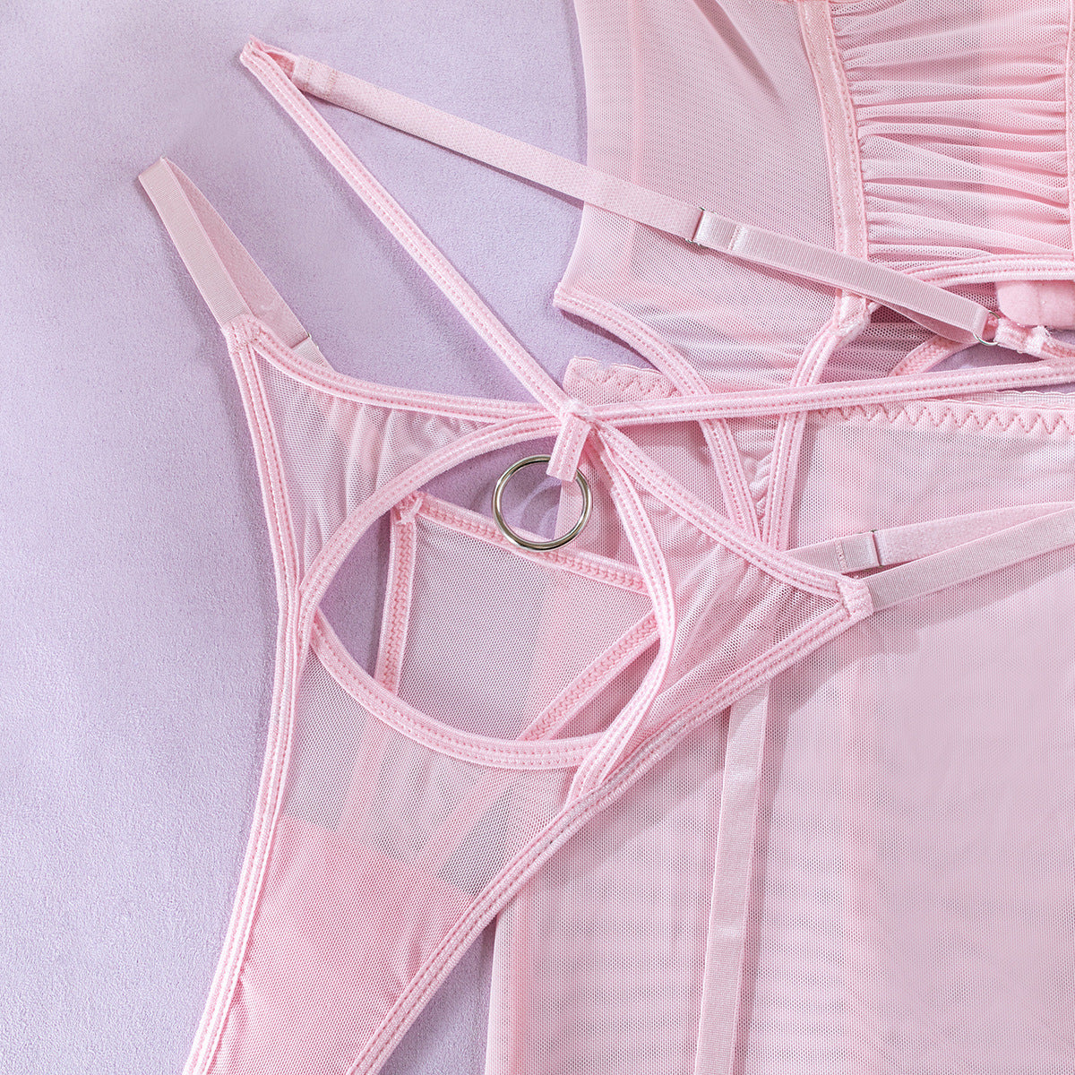 Romantic Tulle Bustier Top with Skirt Set