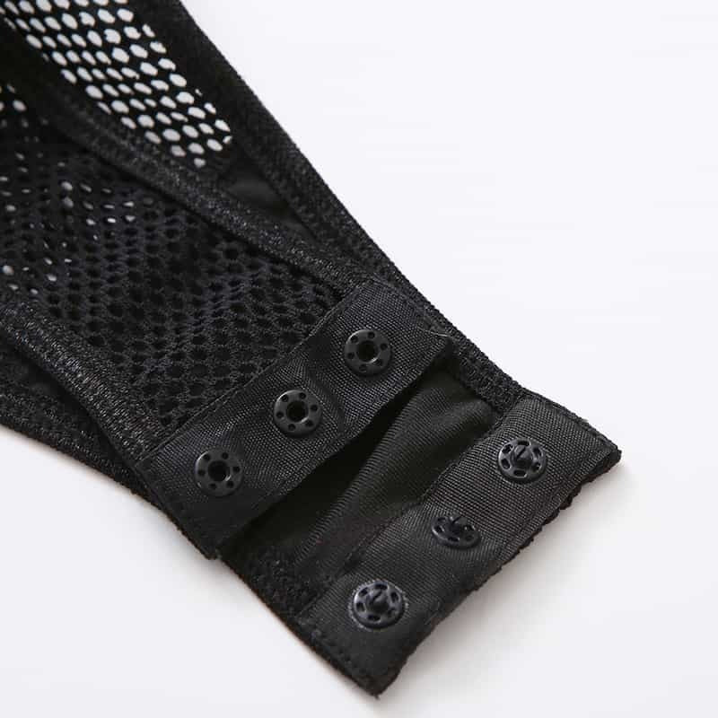 See Through Black Mesh Bodysuit