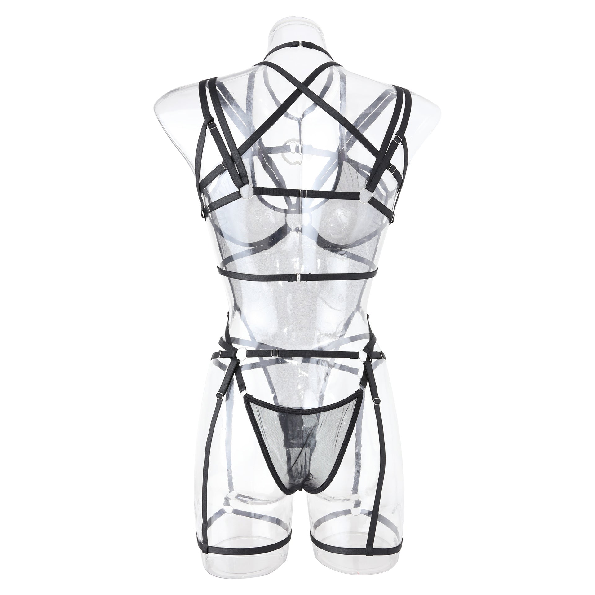 See-Through Comfort Sexy Bodysuit with Bra and Panty