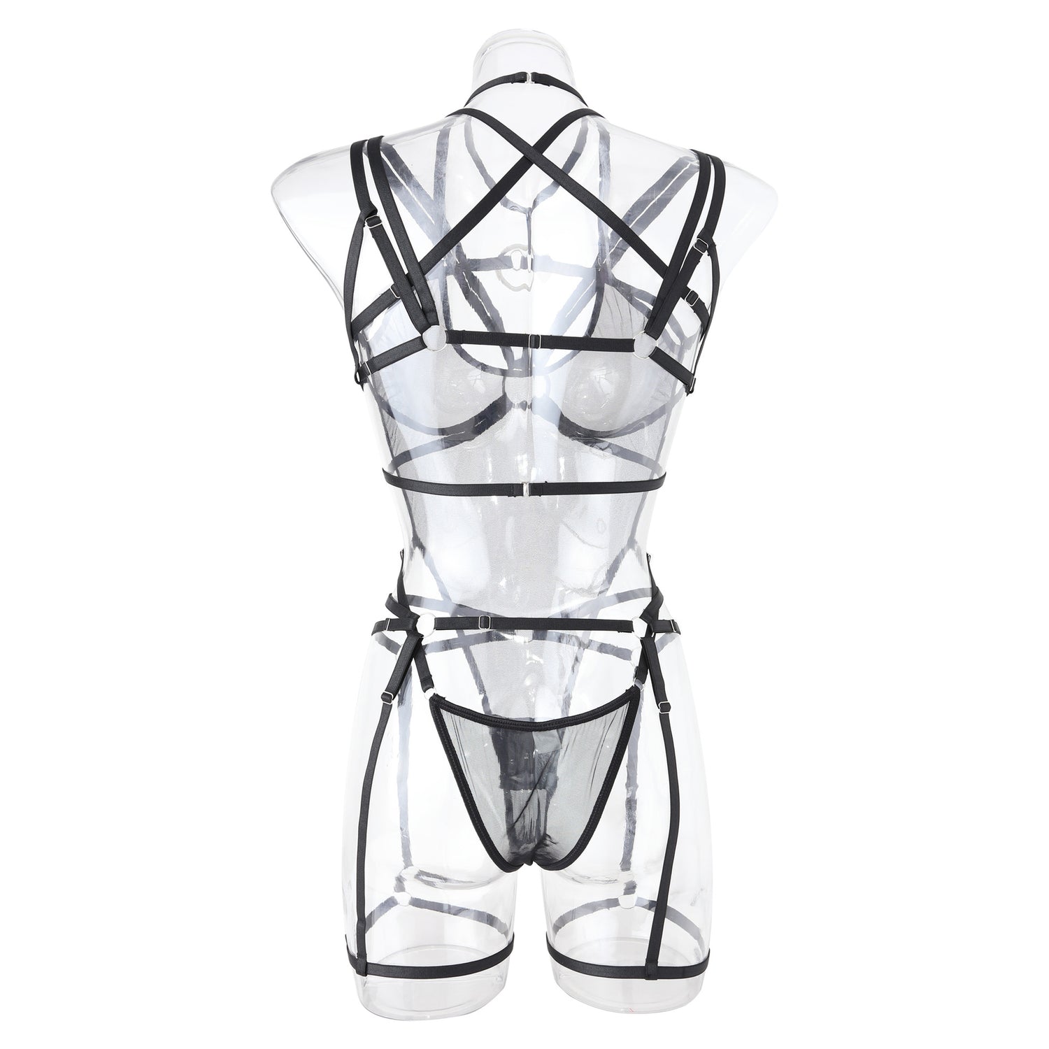 See-Through Comfort Sexy Bodysuit with Bra and Panty