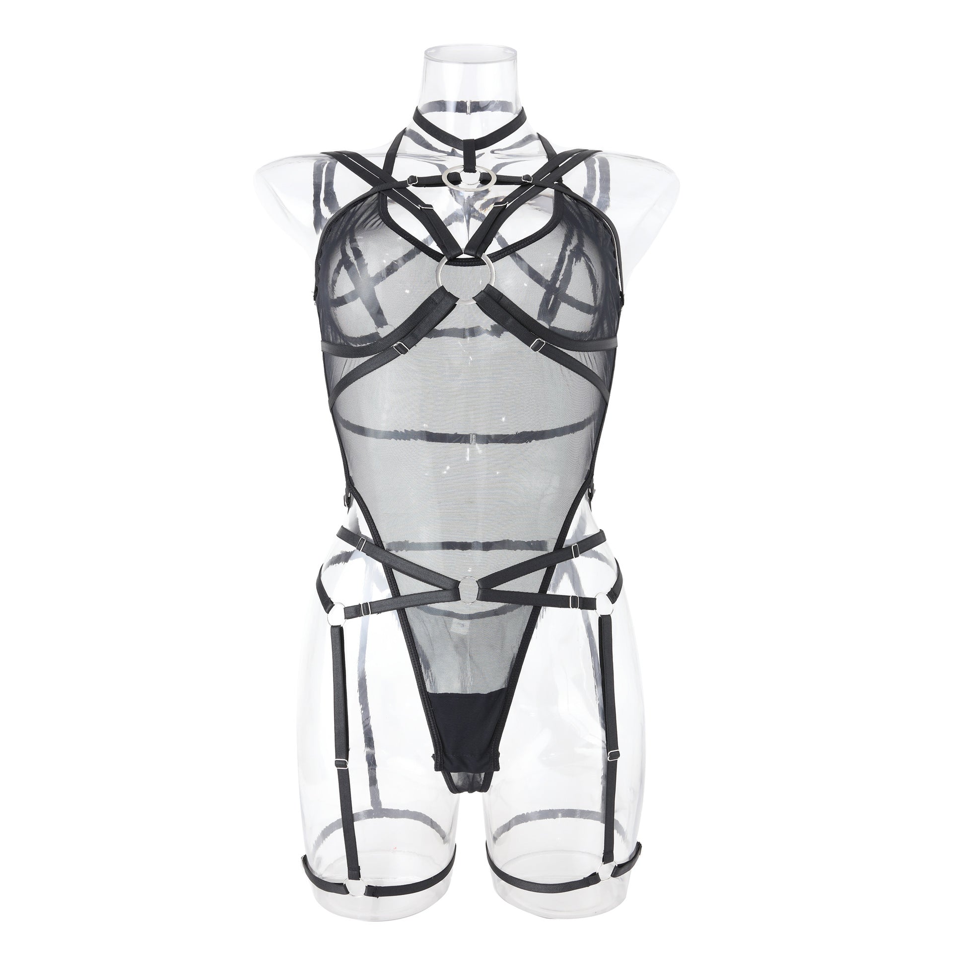 See-Through Comfort Sexy Bodysuit with Bra and Panty
