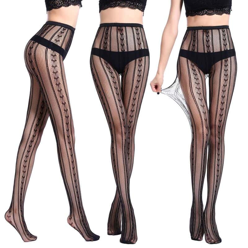 Sexy Fishnet Jacquard Sheer To Waist Pantyhose