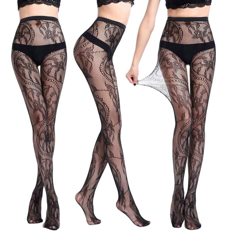 Sexy Fishnet Jacquard Sheer To Waist Pantyhose