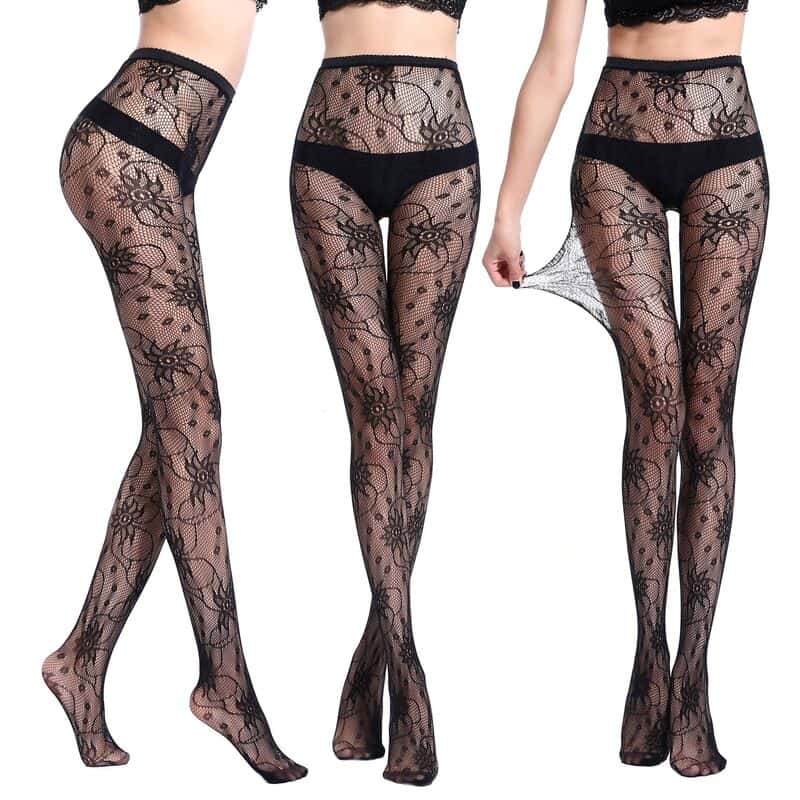 Sexy Fishnet Jacquard Sheer To Waist Pantyhose