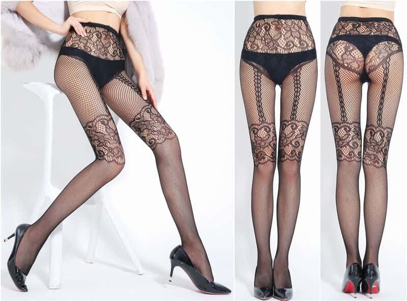 Sexy Fishnet Jacquard Sheer To Waist Pantyhose