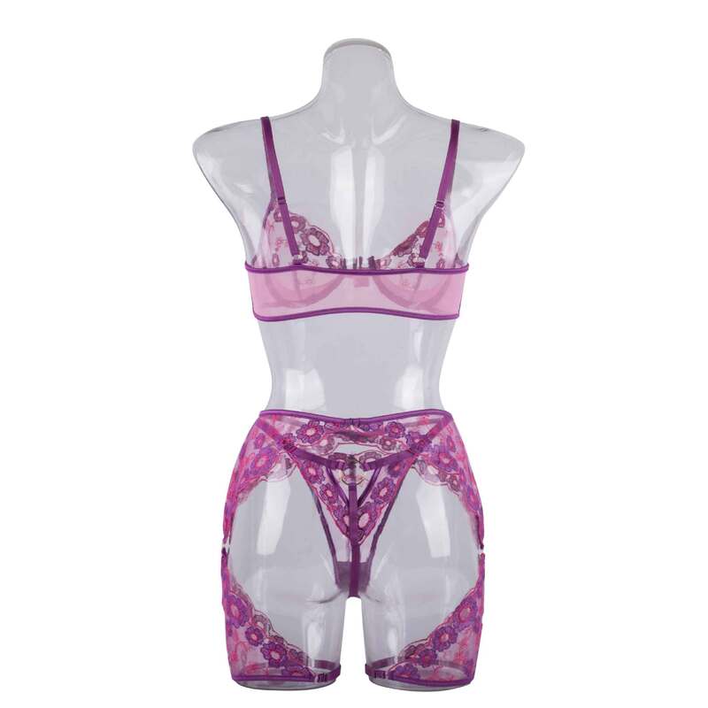 Sexy Transparent Underwear Set with Front Detachable