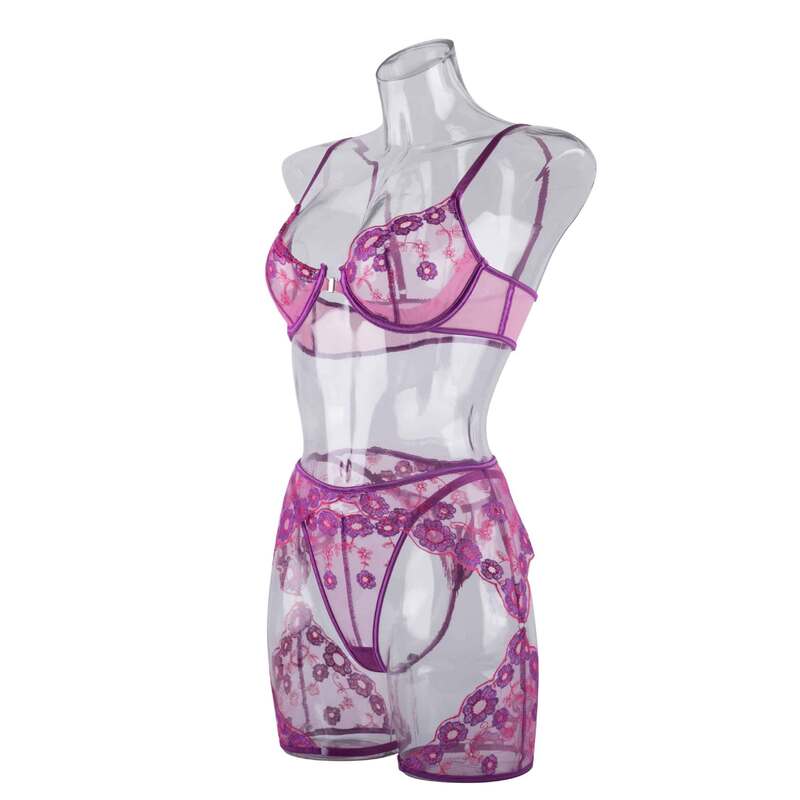 Sexy Transparent Underwear Set with Front Detachable