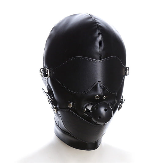 Sexy Bondage Mask with Silicone Mouth Gag - GLingerie