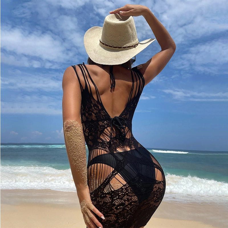 Sheer Seduction Fishnet Lace Dress