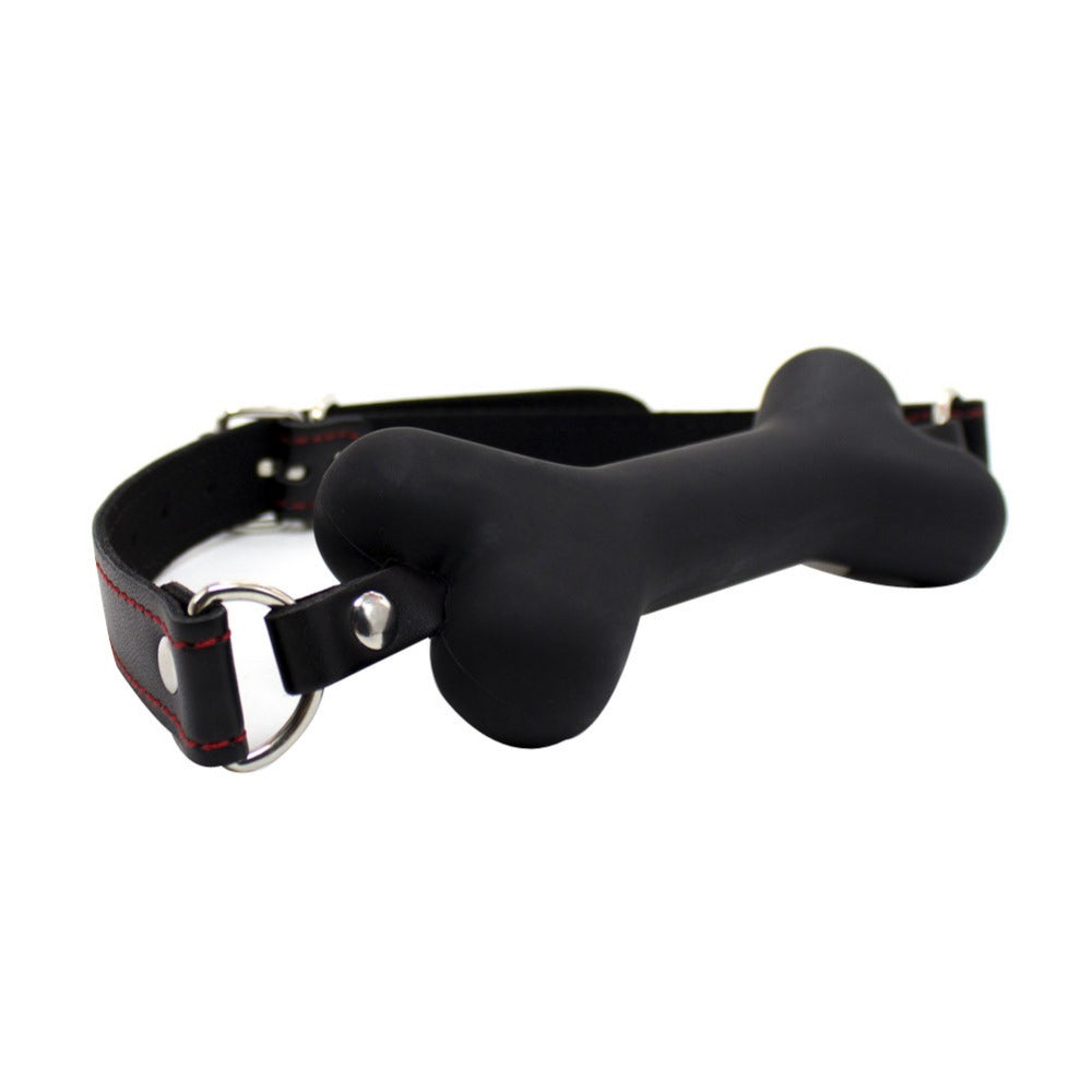 Silicone Open Mouth Gag Bone in Multiple Colors