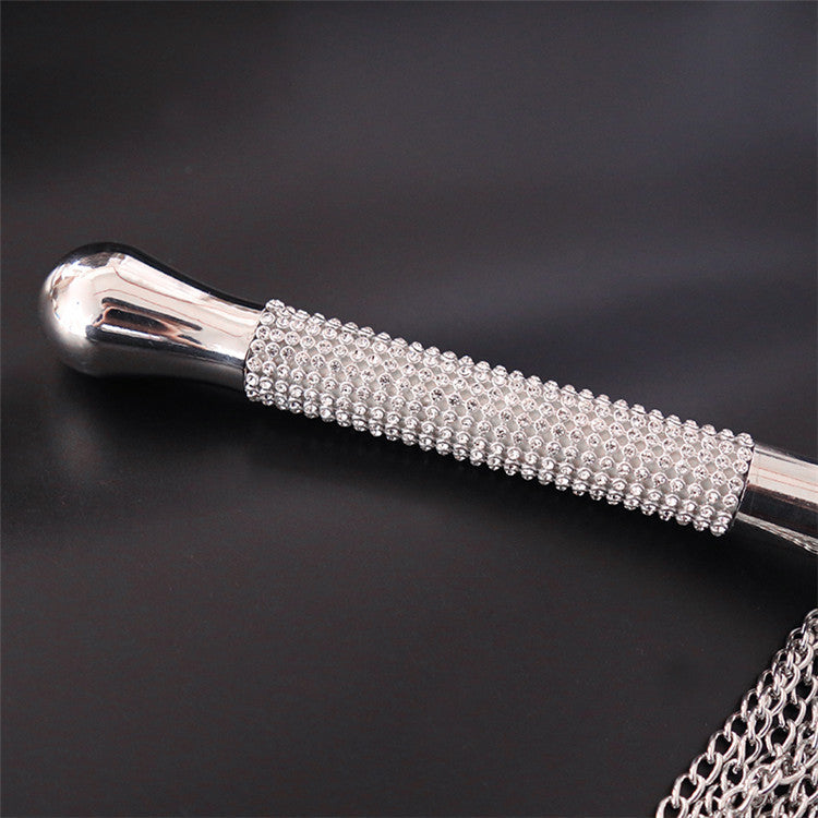 Metal Floggers with Rhinestone Handle