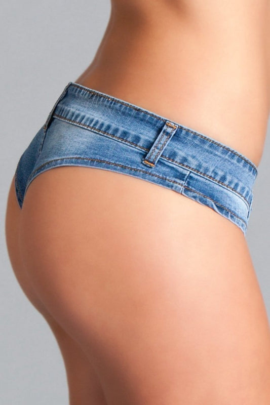 Suns Out Buns Booty Blue Denim