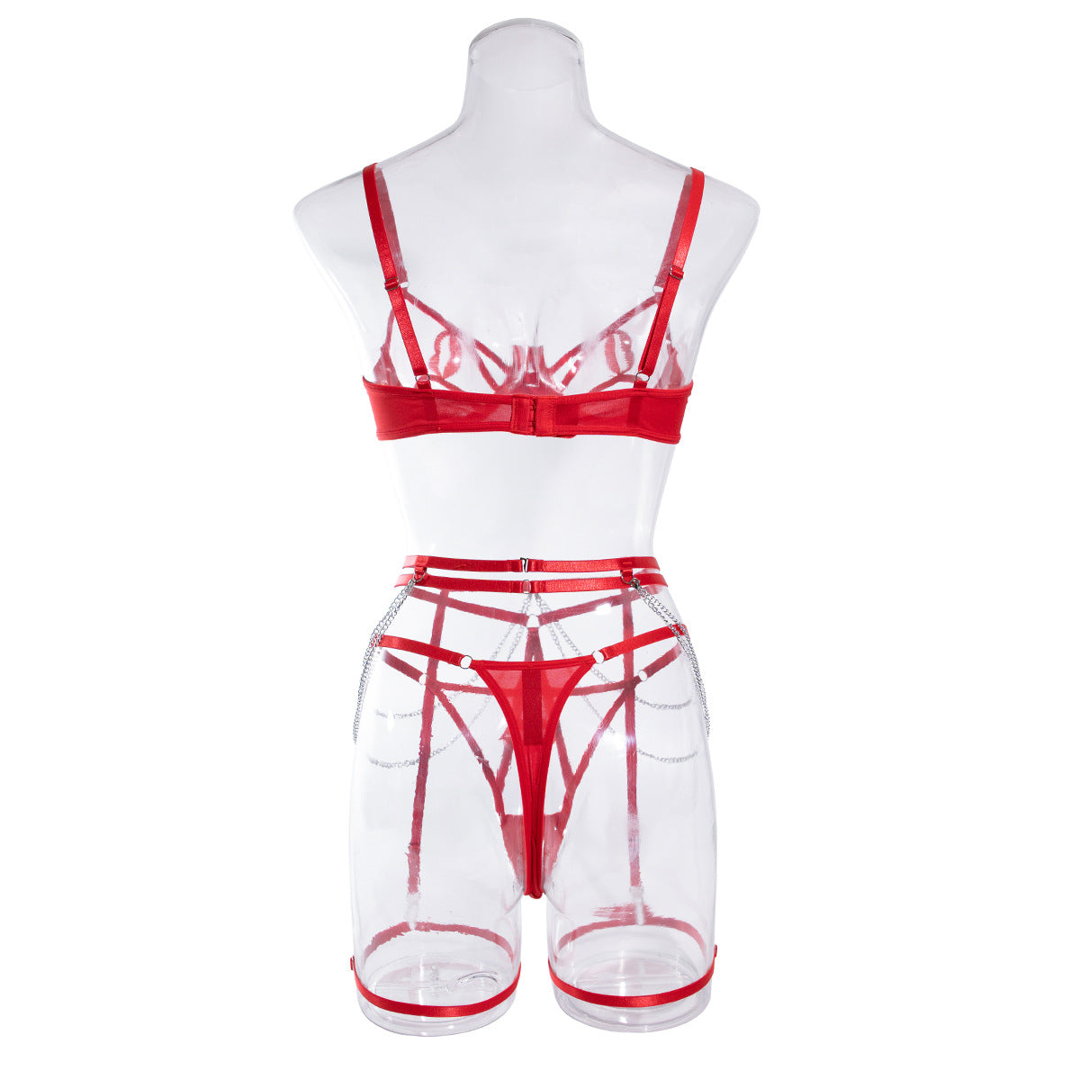 Valentines Underwear Set with Red Lips Design