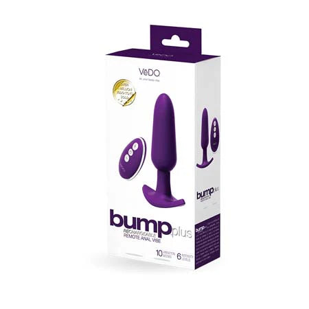 VeDO Bump Plus Rechargeable Remote Control Anal Vibe - Purple - Beads