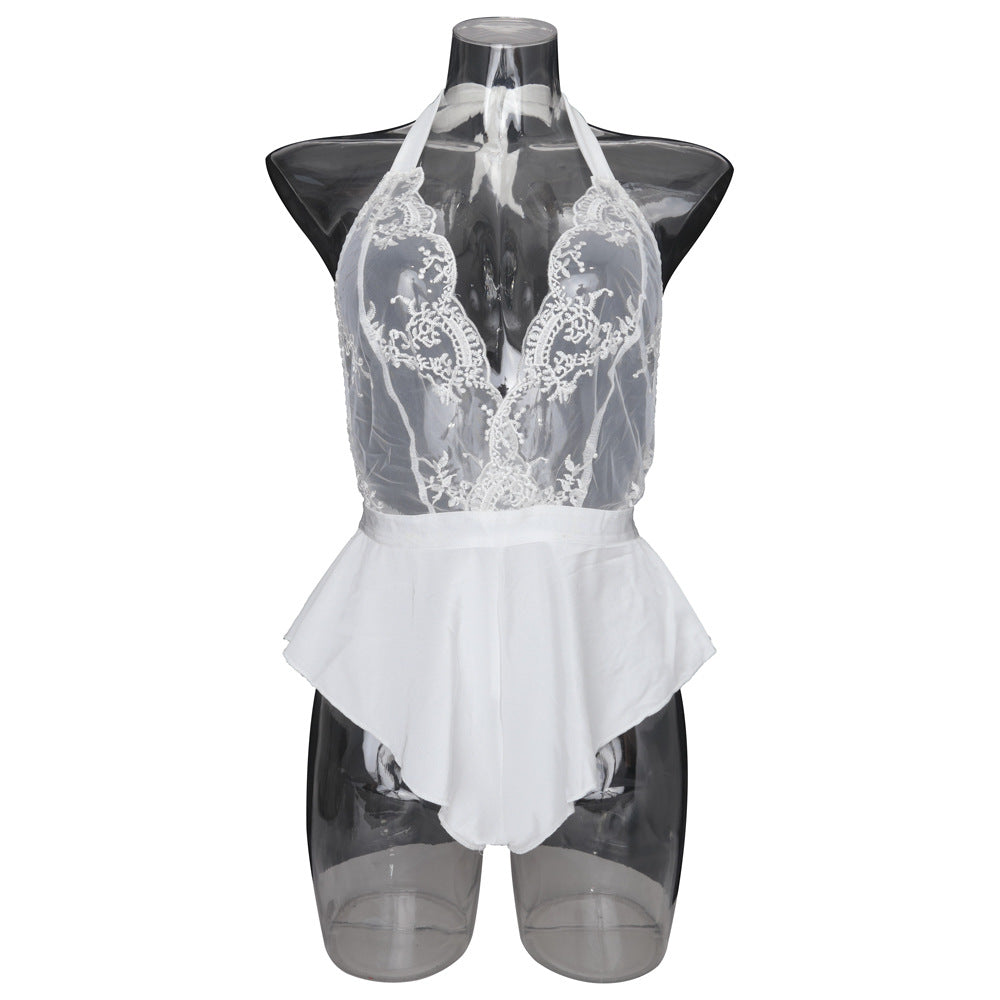 Enchante Halter Neck Lace Teddy