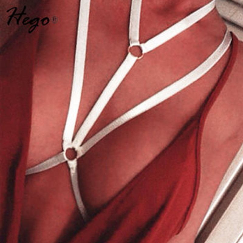 Hollow Strap Cupless Cage Bra