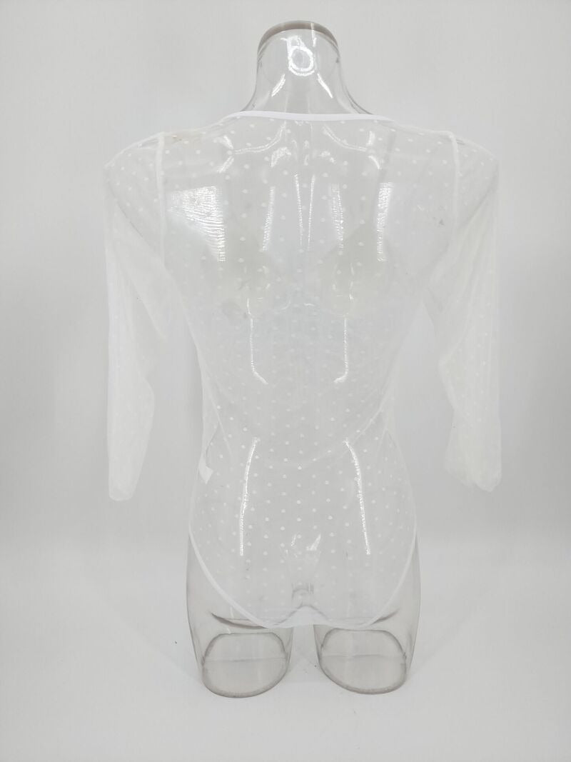 Sexy Mesh See-through Long-sleeved Bodysuit